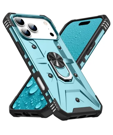 Coque iPhone 17 Pro Max avec anneau rotatif | Defender Bleu clair - photo 44