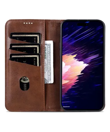 Étui à rabat AZNS pour iPhone 17 Pro Max Marron - photo 3