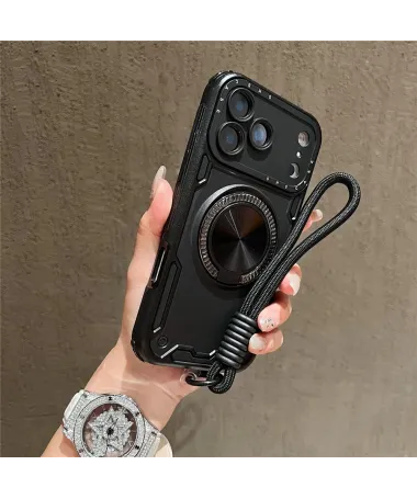 Coque iPhone 17 Pro Max avec Dragonne et Anneau Support