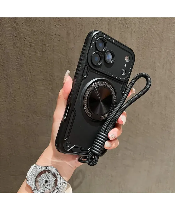 Coque iPhone 17 Pro Max avec Dragonne et Anneau Support