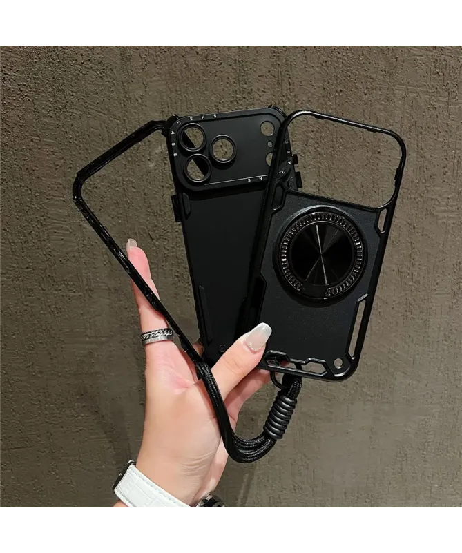 Coque iPhone 17 Pro Max avec Dragonne et Anneau Support