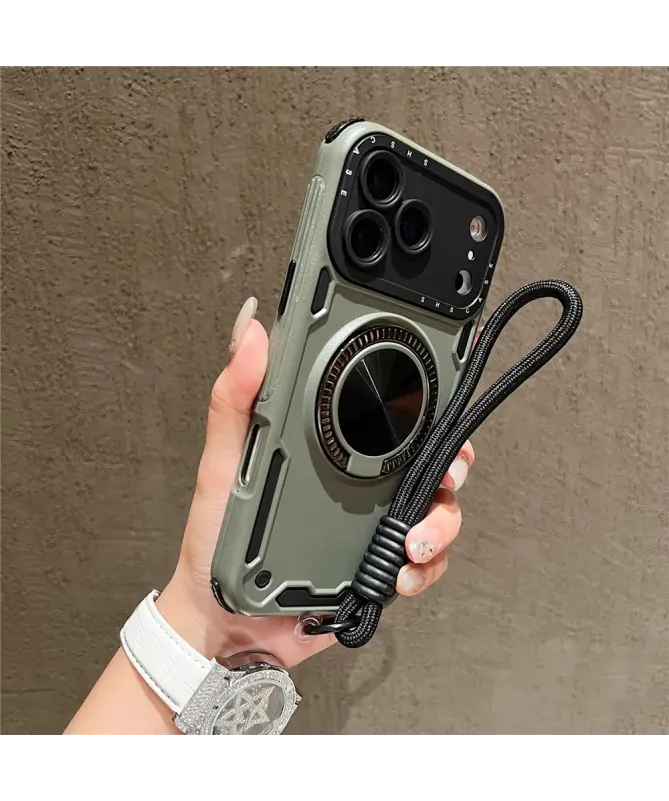 Coque iPhone 17 Pro Max avec Dragonne et Anneau Support