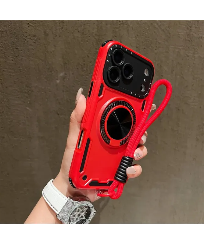 Coque iPhone 17 Pro Max avec Dragonne et Anneau Support