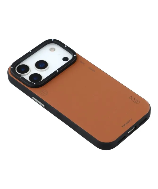 Coque iPhone 17 Pro Max Bicolore Effet Cuir MagSafe