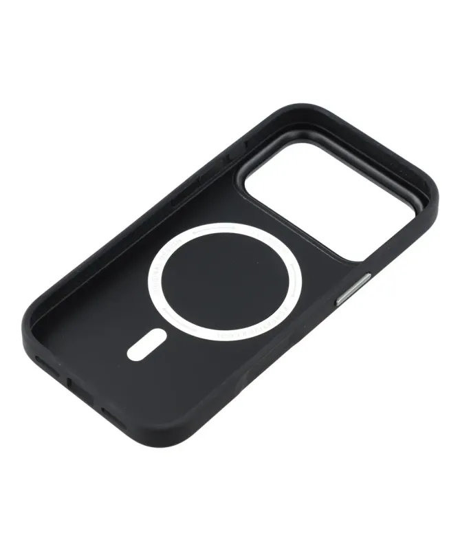 Coque iPhone 17 Pro Max Bicolore Effet Cuir MagSafe