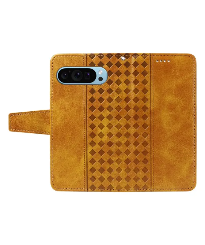 Housse Google Pixel 10 Pro XL Porte-Cartes à Motif Damier