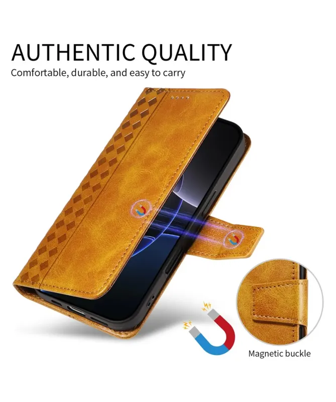 Housse Google Pixel 10 Pro XL Porte-Cartes à Motif Damier
