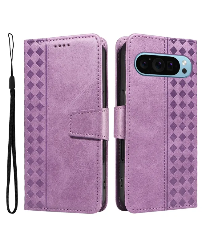 Housse Google Pixel 10 Pro XL Porte-Cartes à Motif Damier