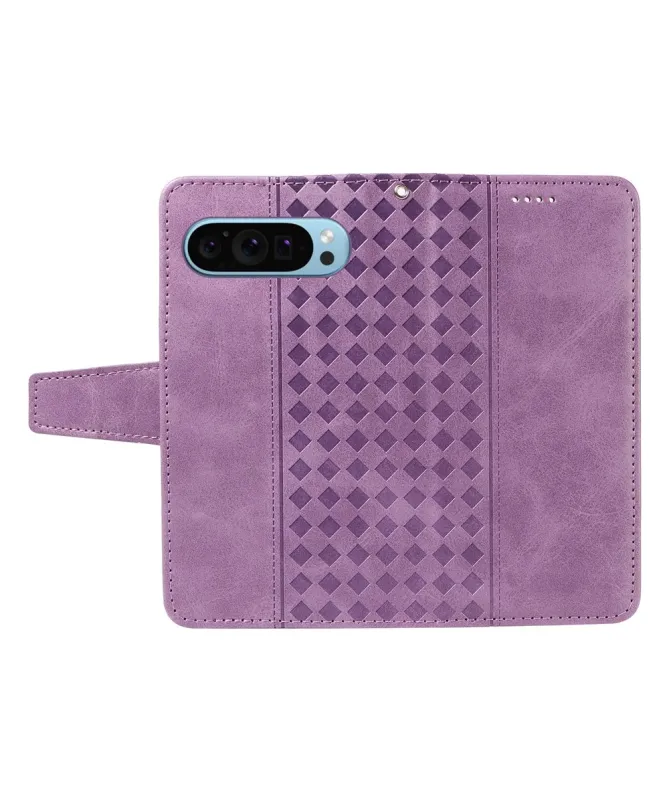 Housse Google Pixel 10 Pro XL Porte-Cartes à Motif Damier