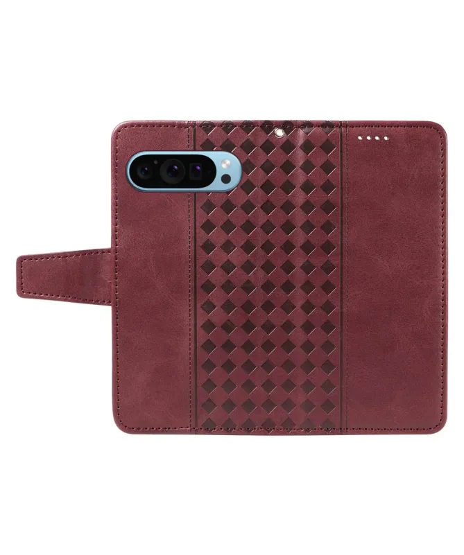 Housse Google Pixel 10 Pro XL Porte-Cartes à Motif Damier
