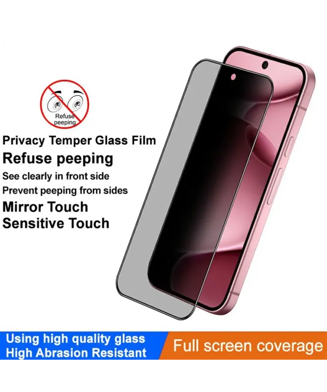 Verre Trempé Google Pixel 10 Pro XL Anti-Espion Compatible Empreinte