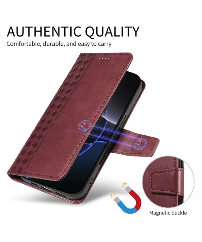 Housse Google Pixel 10 Pro XL Porte-Cartes à Motif Damier
