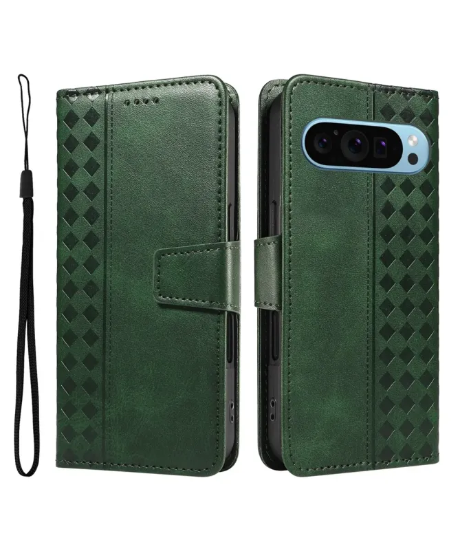Housse Google Pixel 10 Pro XL Porte-Cartes à Motif Damier