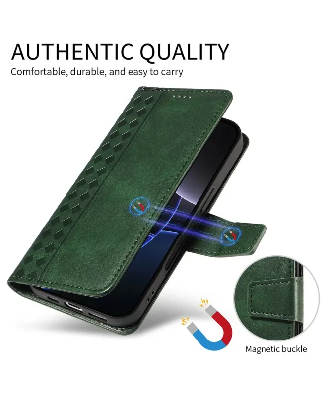 Housse Google Pixel 10 Pro XL Porte-Cartes à Motif Damier