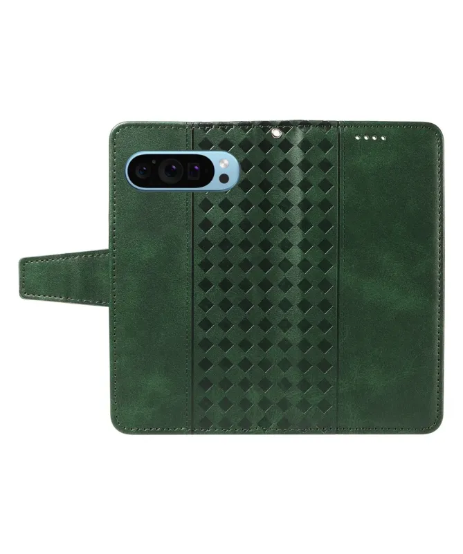 Housse Google Pixel 10 Pro XL Porte-Cartes à Motif Damier