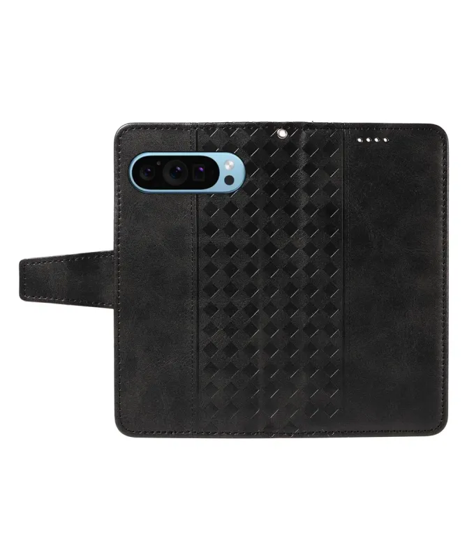 Housse Google Pixel 10 Pro XL Porte-Cartes à Motif Damier
