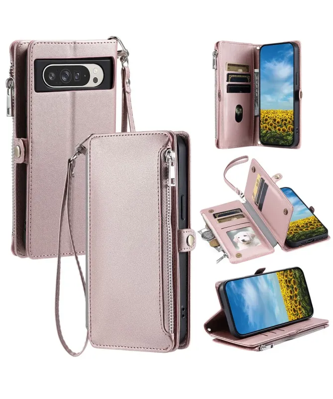 Housse Google Pixel 10 Pro XL Multi-Rangements à Zip