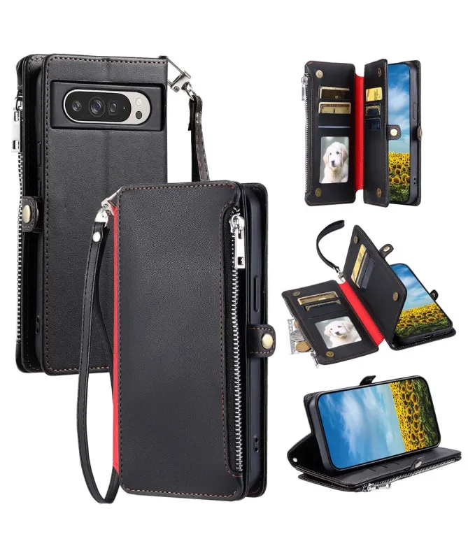 Housse Google Pixel 10 Pro XL Multi-Rangements à Zip