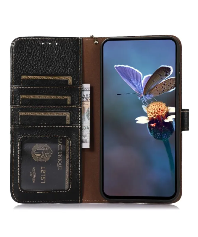 Housse Google Pixel 10 Pro XL en Cuir Véritable Anti-RFID