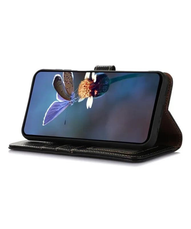 Housse Google Pixel 10 Pro XL en Cuir Véritable Anti-RFID