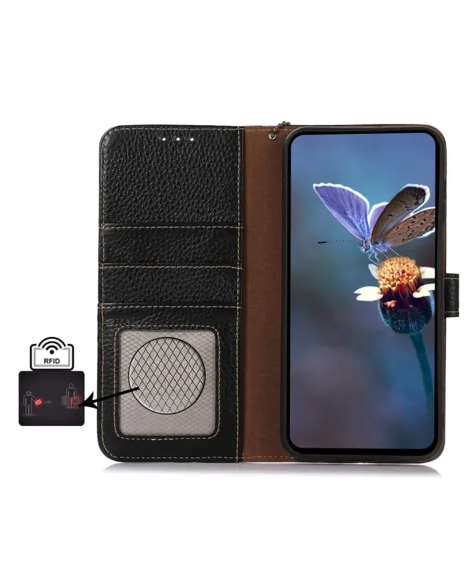 Housse Google Pixel 10 Pro XL en Cuir Véritable Anti-RFID
