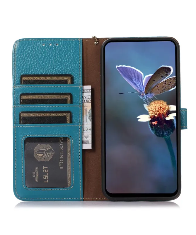 Housse Google Pixel 10 Pro XL en Cuir Véritable Anti-RFID