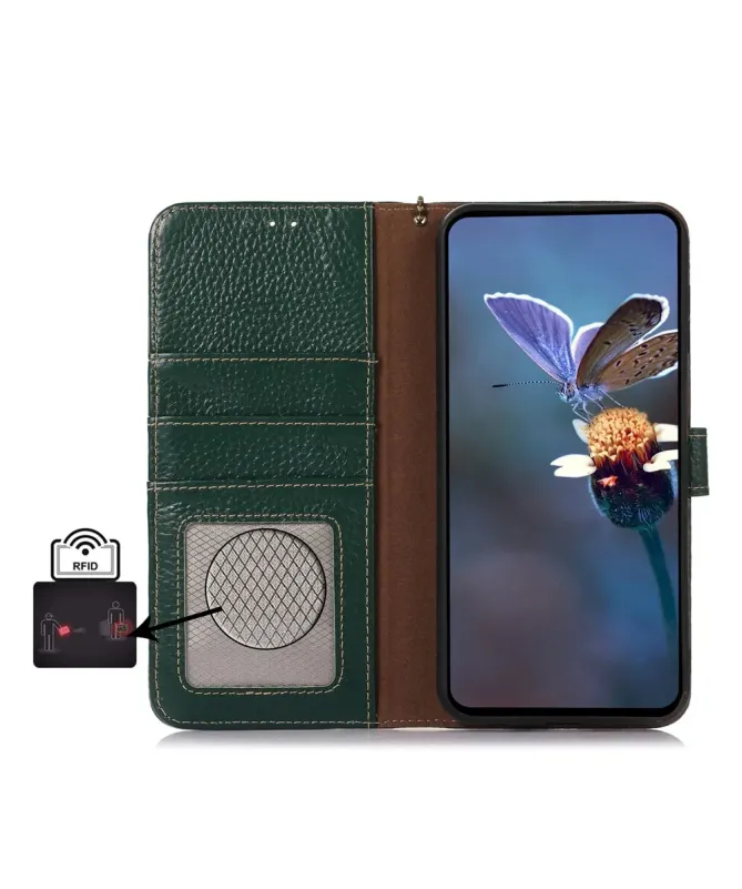 Housse Google Pixel 10 Pro XL en Cuir Véritable Anti-RFID