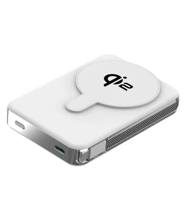 Batterie Externe MagSafe Qi2 10000mAh 35W avec Support Blanc - photo 2