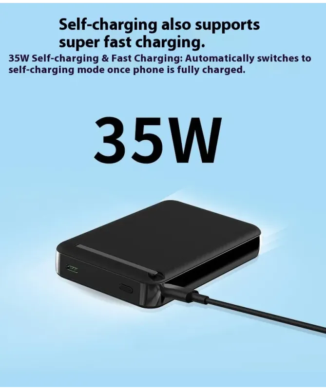 Batterie Externe MagSafe Qi2 10000mAh 35W avec Support