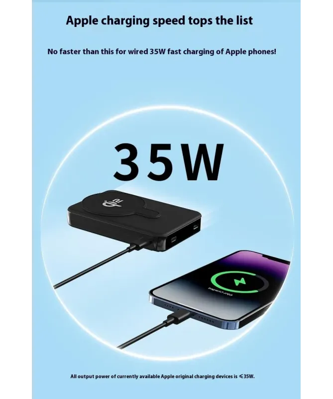 Batterie Externe MagSafe Qi2 10000mAh 35W avec Support