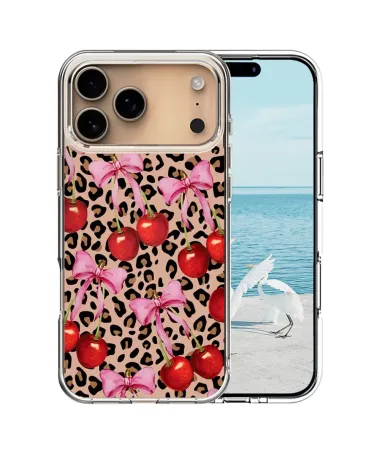 Coque iPhone 17 Pro Max Léopard et Cerises | WILD