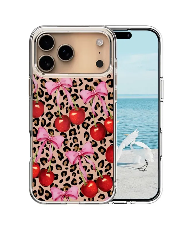Coque iPhone 17 Pro Max Léopard et Cerises | WILD