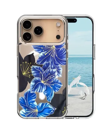 Coque iPhone 17 Pro Max Fleurs aux Contours Dorés | PRECIOUS