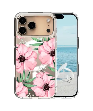Coque iPhone 17 Pro Max Fleurs Roses | EDEN