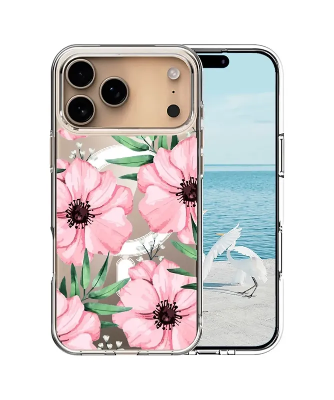 Coque iPhone 17 Pro Max Fleurs Roses | EDEN