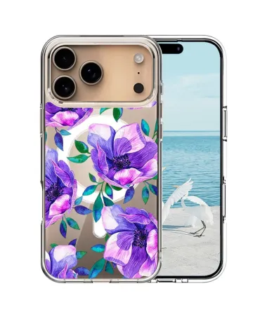 Coque iPhone 17 Pro Max Fleurs Violettes | BLOOM