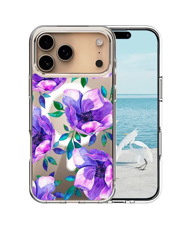 Coque iPhone 17 Pro Max Fleurs Violettes | BLOOM