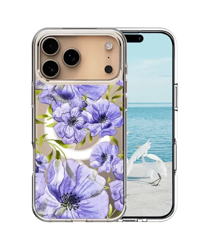 Coque iPhone 17 Pro Max Fleurs Violettes | FLORA