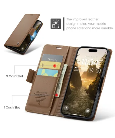 Housse iPhone 17 Pro Max Protection complète 023 Series Marron Clair - photo 2