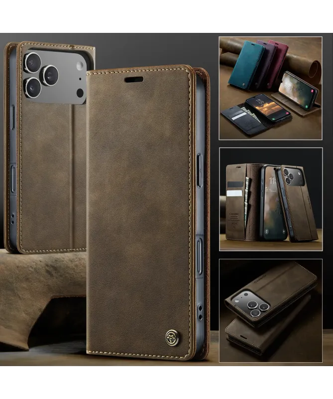 Housse iPhone 17 Pro Max Golias imitation cuir
