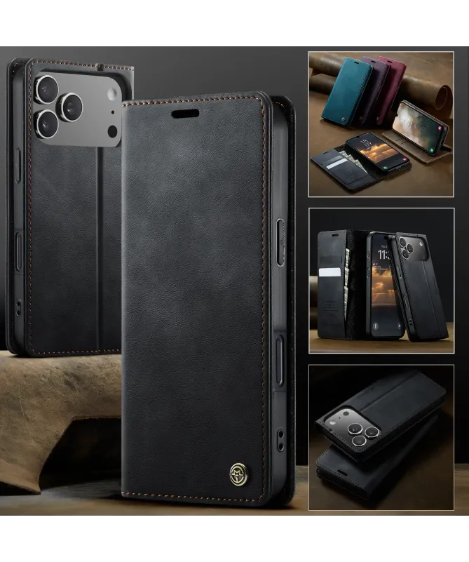 Housse iPhone 17 Pro Max Golias imitation cuir