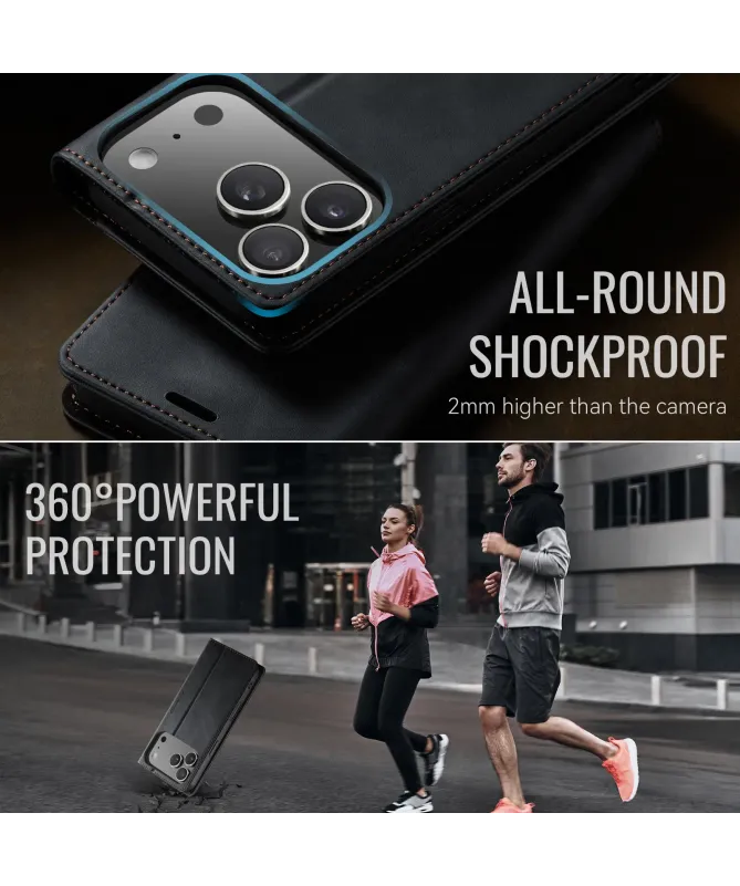 Housse iPhone 17 Pro Max Golias imitation cuir