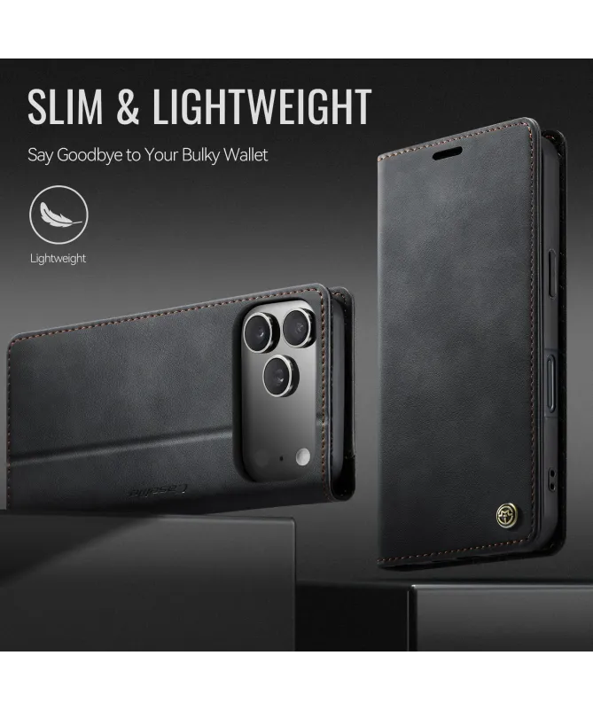 Housse iPhone 17 Pro Max Golias imitation cuir