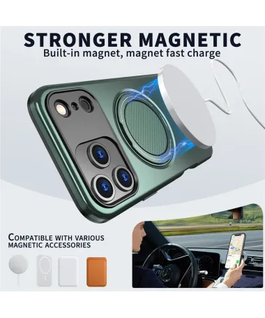 Coque iPhone 17 Pro Max Antichoc avec Anneau 360° | AXIS Vert - photo 27