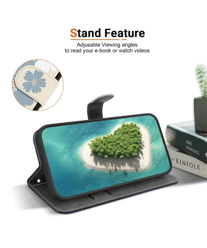 Housse Samsung Galaxy A17 5G Fleurs Bleues