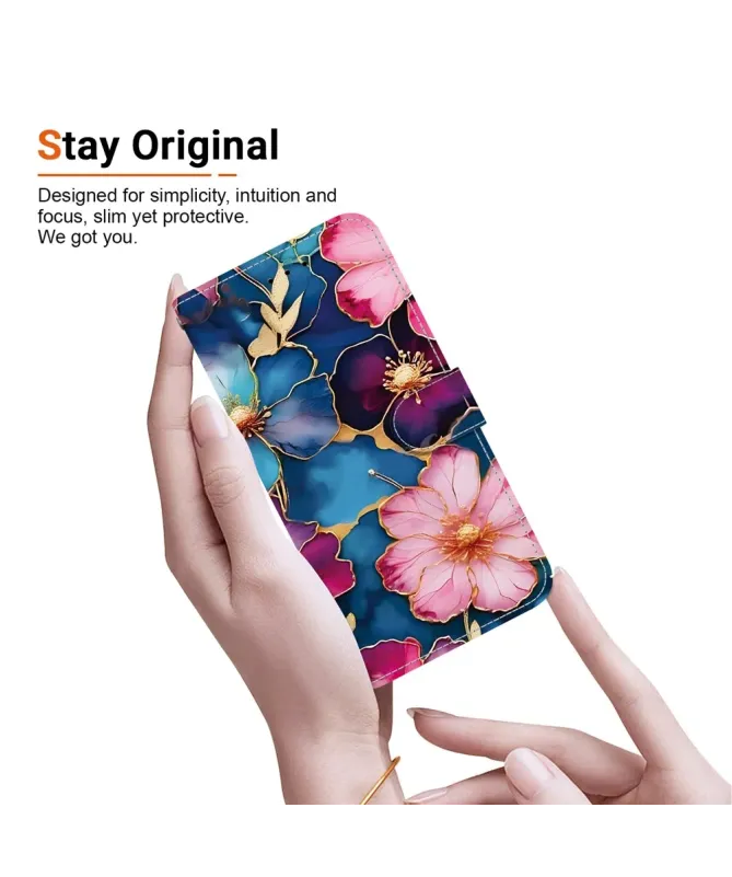 Housse Samsung Galaxy A17 5G | Portefeuille Fleurs