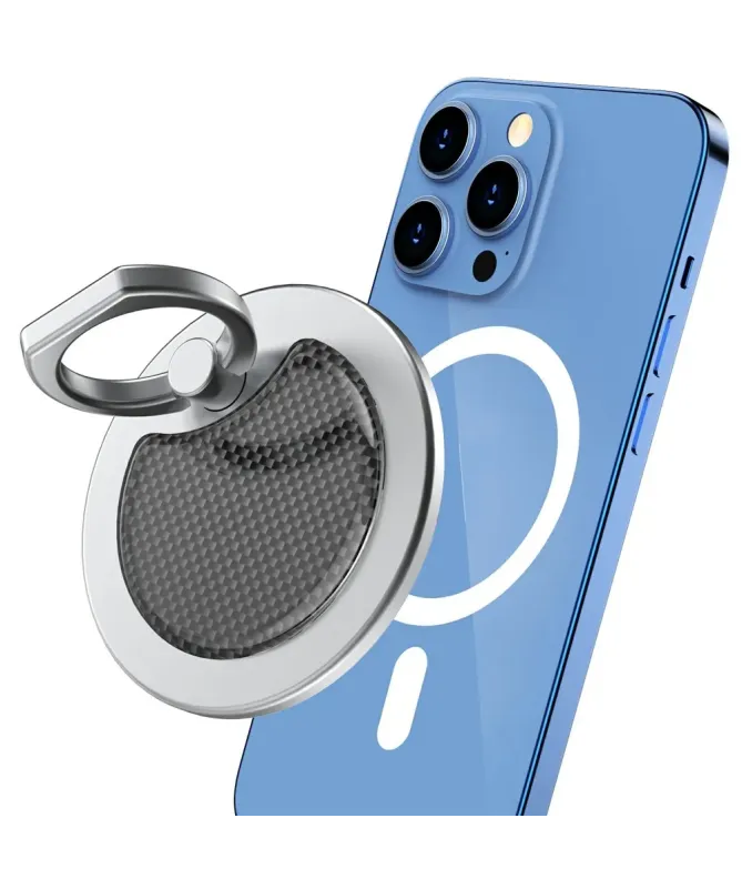 Anneau de Support MagSafe pour Téléphone Texture Carbone