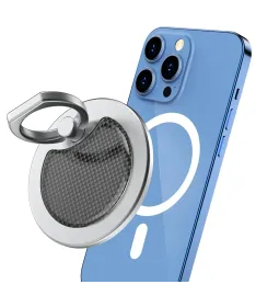 Anneau de Support MagSafe pour Téléphone Texture Carbone