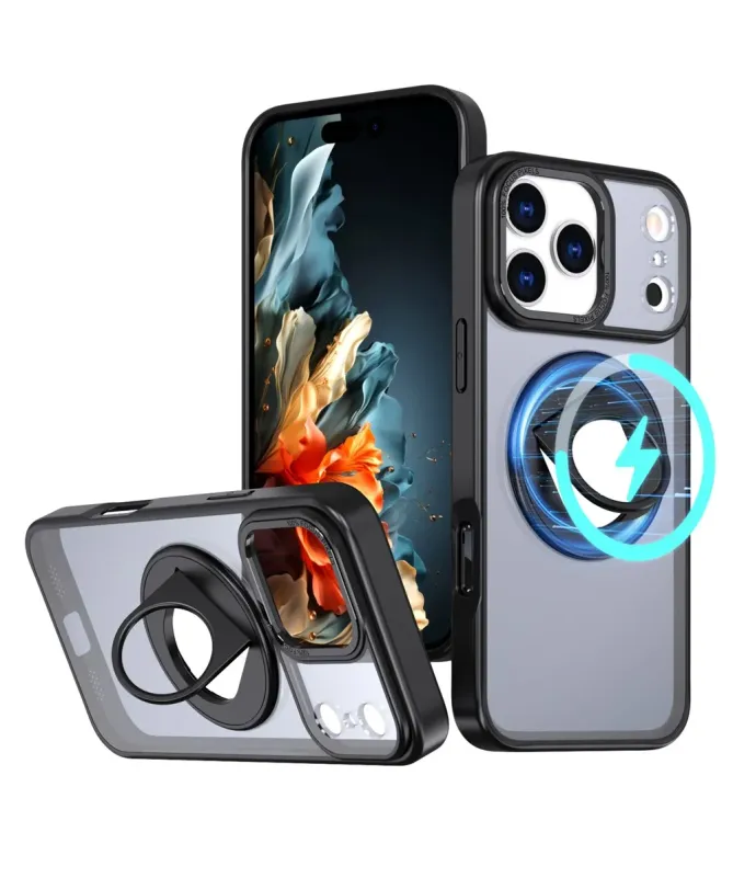 Coque iPhone 17 Pro Max avec Anneau Support 360° MagSafe