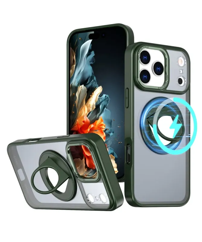 Coque iPhone 17 Pro Max avec Anneau Support 360° MagSafe
